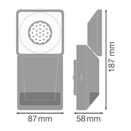 Ledvance - LED Zunanja stenska svetilka s senzorjem SPOT LED/8W/230V IP55 bela