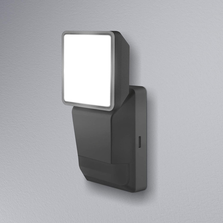 Ledvance - LED Zunanja stenska svetilka s senzotjem SPOT LED/8W/230V IP55 črna