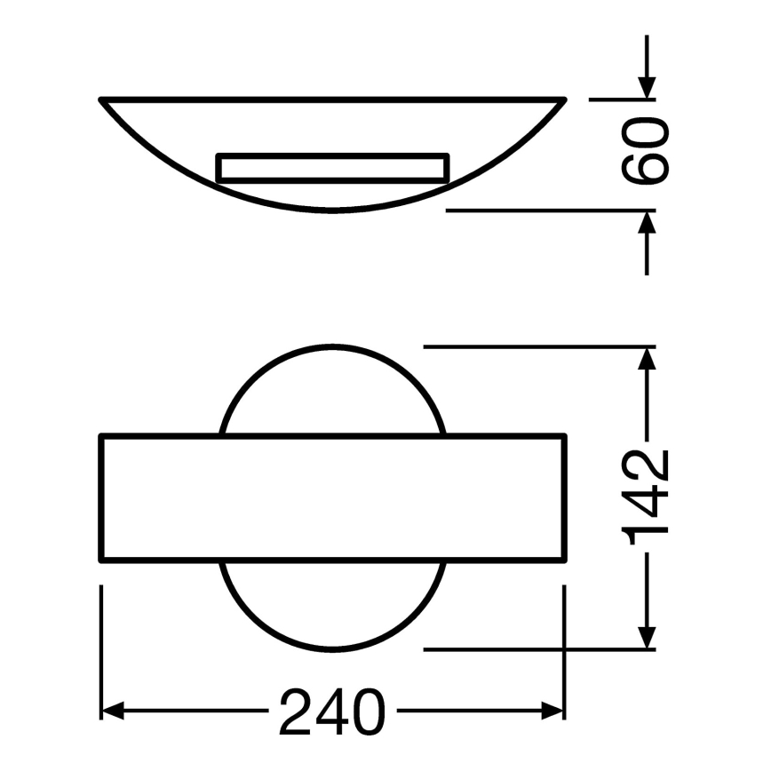 Ledvance - LED Zunanja stenska svetilka SHIELD LED/11W/230V IP44