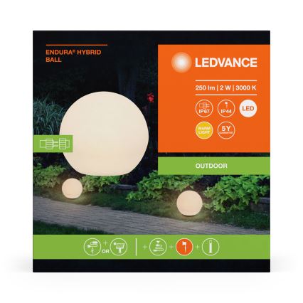 Ledvance - LED Zunanja svetilka ENDURA HYBRID BALL LED/2W/12V IP44