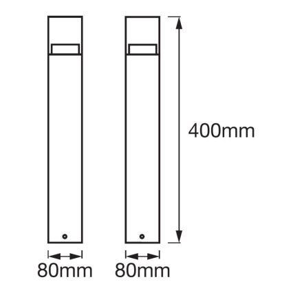 Ledvance - LED Zunanja svetilka CRYSTAL 1xLED/4,5W/230V IP44 40 cm