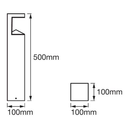 Ledvance - LED Zunanja svetilka PYRAMID 1xLED/9W/230V IP44 50 cm