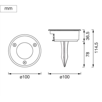 Ledvance - LED Zunanja svetilka ENDURA HYBRID SPIKE LED/1W/12V IP44