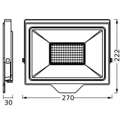 Ledvance - LED Zunanji stenski reflektor FLOODLIGHT ESSENTIAL LED/100W/230V IP65