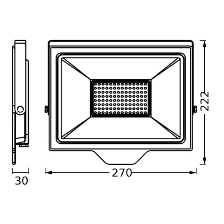 Ledvance - LED Zunanji stenski reflektor FLOODLIGHT ESSENTIAL LED/100W/230V IP65