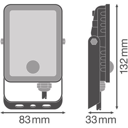 Ledvance - LED Zunanji reflektor s senzorjem FLOODLIGHT LED/10W/230V 4000K IP65