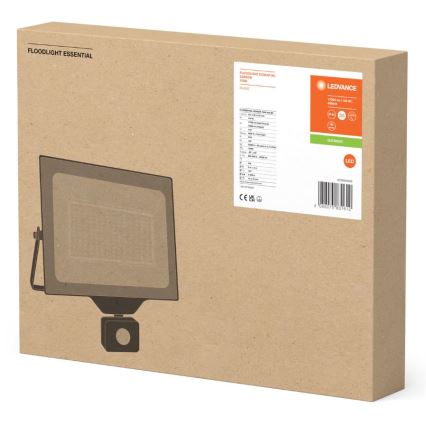 Ledvance - LED Zunanji stenski reflektor s senzorjem FLOODLIGHT ESSENTIAL LED/150W/230V IP65