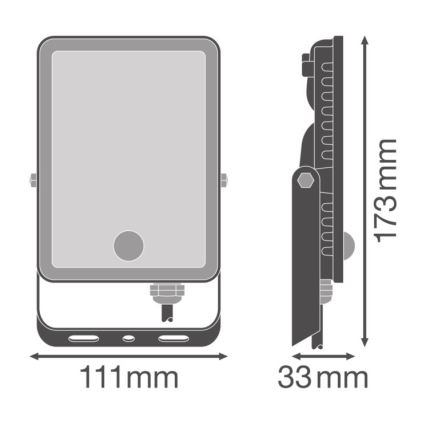 Ledvance - LED Zunanji stenski reflektor s senzorjem FLOODLIGHT LED/20W/230V IP65