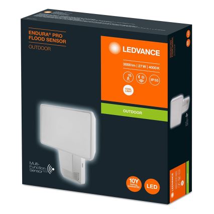 Ledvance - LED Zunanji stenski reflektor s senzojem FLOOD LED/27W/230V IP55