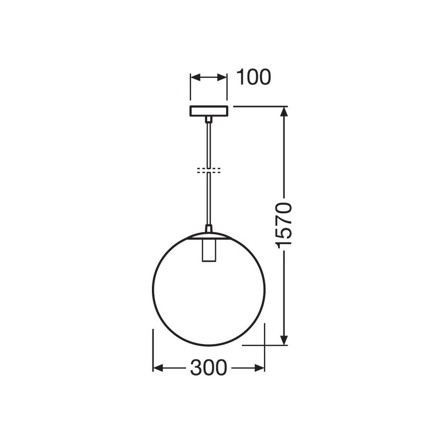 Ledvance - Lestenec na vrvici BUBBLE 1xE27/40W/230V d. 30 cm