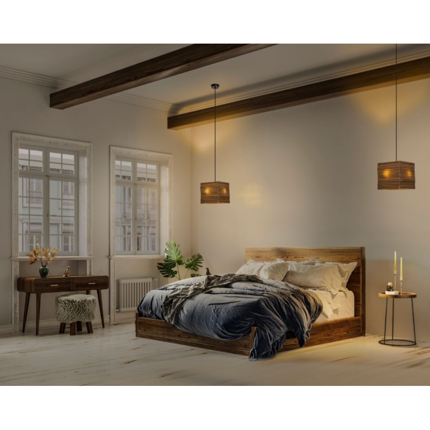 Ledvance - Lestenec na vrvici DECOR CARDBOARD 1xE27/15W/230V 25x25 cm