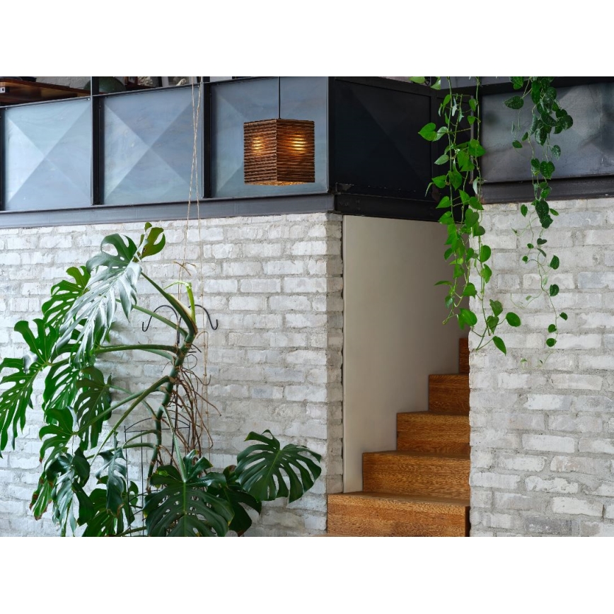 Ledvance - Lestenec na vrvici DECOR CARDBOARD 1xE27/15W/230V 25x25 cm