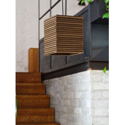 Ledvance - Lestenec na vrvici DECOR CARDBOARD 1xE27/15W/230V 25x25 cm