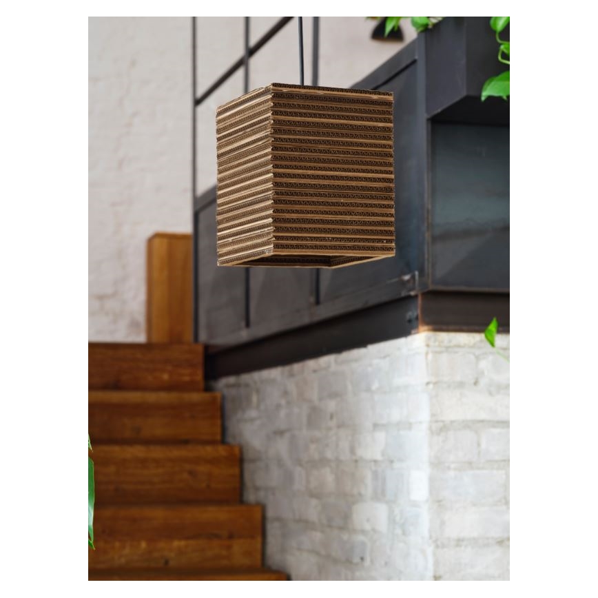 Ledvance - Lestenec na vrvici DECOR CARDBOARD 1xE27/15W/230V 25x25 cm