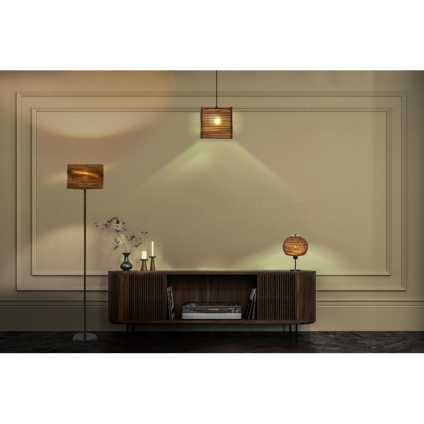 Ledvance - Lestenec na vrvici DECOR CARDBOARD 1xE27/15W/230V 25x25 cm