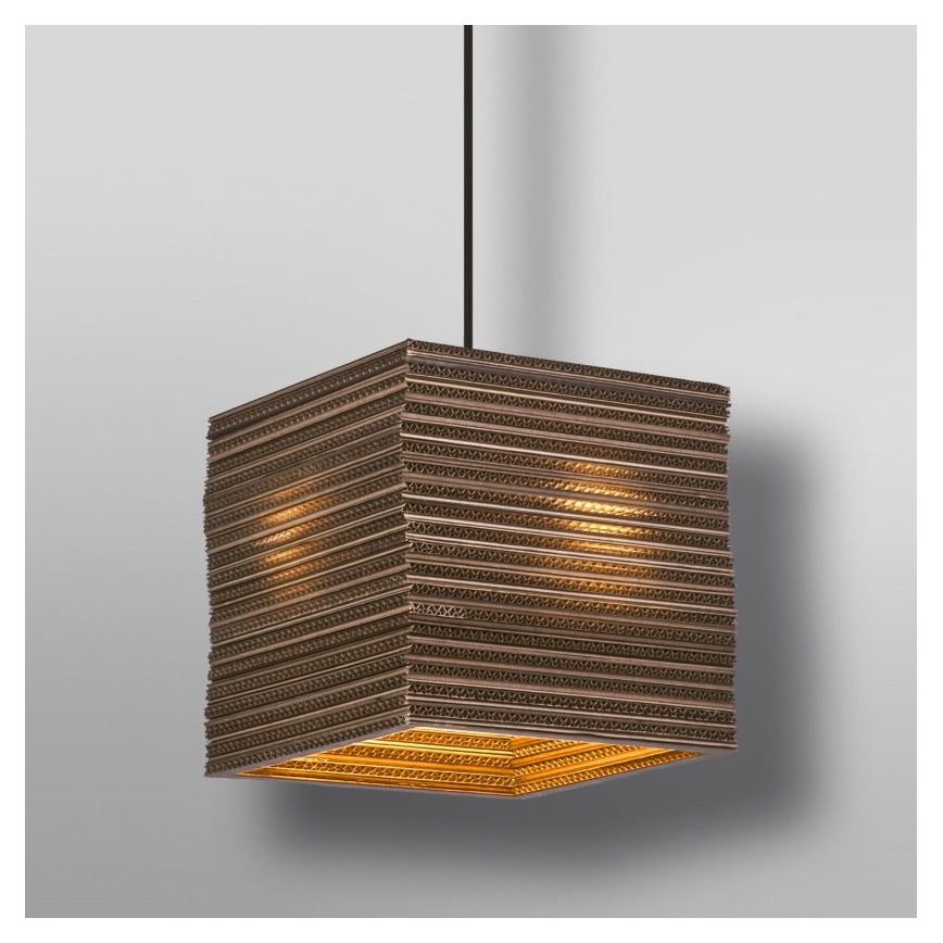 Ledvance - Lestenec na vrvici DECOR CARDBOARD 1xE27/15W/230V 25x25 cm
