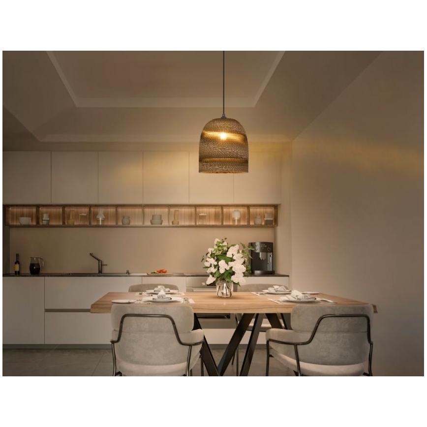 Ledvance - Lestenec na vrvici DECOR CARDBOARD 1xE27/15W/230V pr. 25 cm