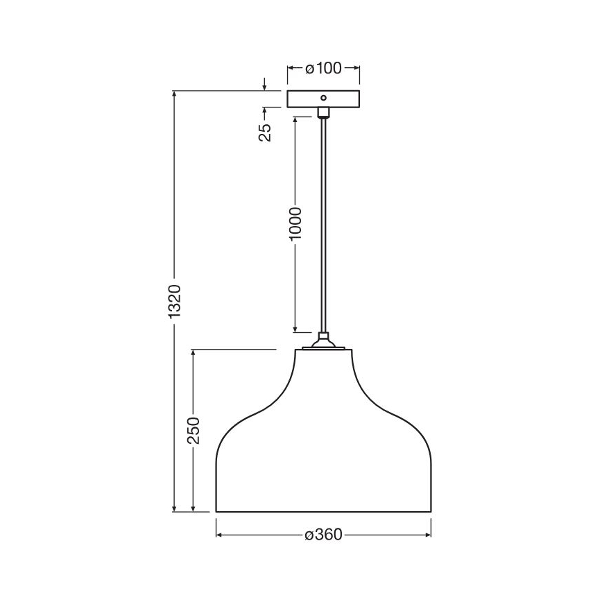 Ledvance - Lestenec na vrvici DECOR CARDBOARD 1xE27/15W/230V pr. 36 cm