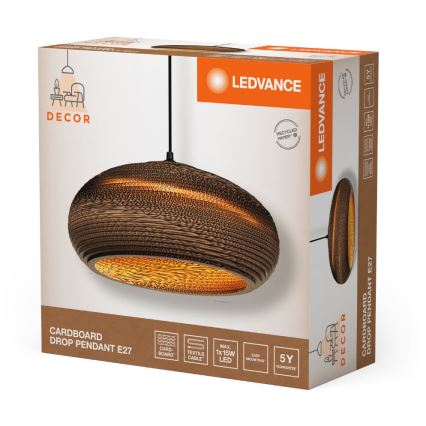 Ledvance - Lestenec na vrvici DECOR CARDBOARD 1xE27/15W/230V pr. 40 cm