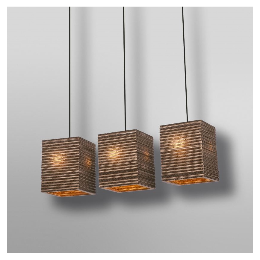 Ledvance - Lestenec na vrvici DECOR CARDBOARD 3xE27/15W/230V