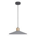 Ledvance - Lestenec na vrvici DECOR CONCRETE 1xE27/15W/230V pr. 32 cm beton siva