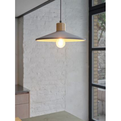 Ledvance - Lestenec na vrvici DECOR CONCRETE 1xE27/15W/230V pr. 32 cm beton siva