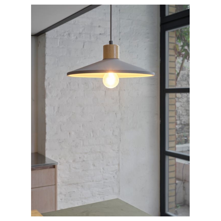 Ledvance - Lestenec na vrvici DECOR CONCRETE 1xE27/15W/230V pr. 32 cm beton siva