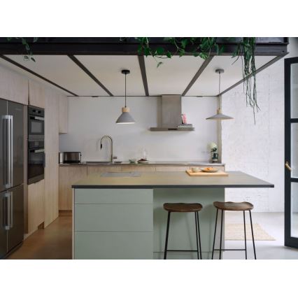 Ledvance - Lestenec na vrvici DECOR CONCRETE 1xE27/15W/230V pr. 32 cm beton siva