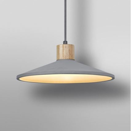 Ledvance - Lestenec na vrvici DECOR CONCRETE 1xE27/15W/230V pr. 32 cm beton siva