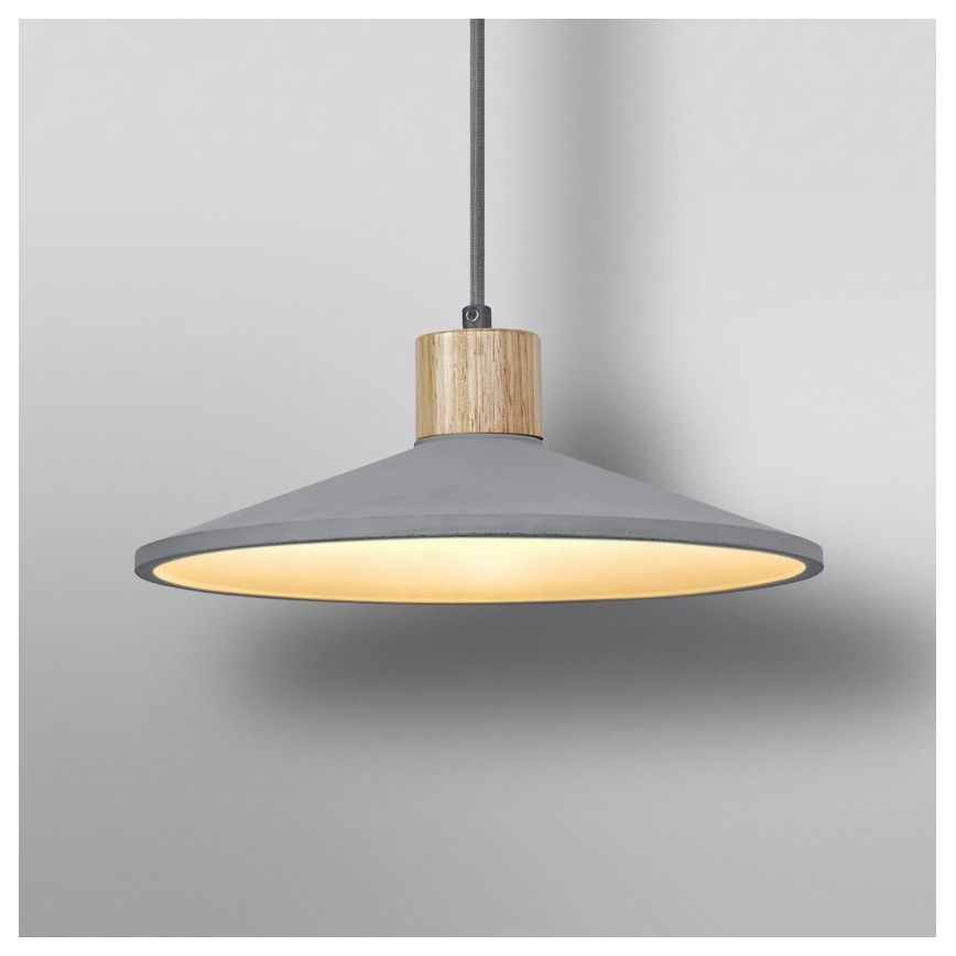 Ledvance - Lestenec na vrvici DECOR CONCRETE 1xE27/15W/230V pr. 32 cm beton siva