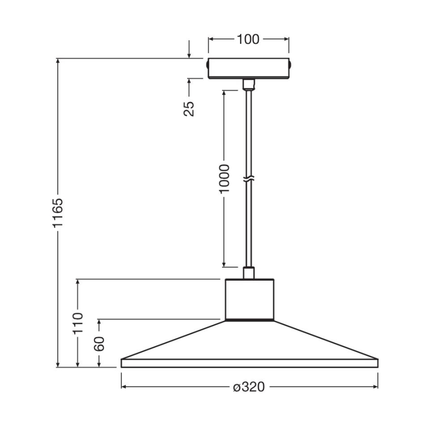 Ledvance - Lestenec na vrvici DECOR CONCRETE 1xE27/15W/230V pr. 32 cm beton siva