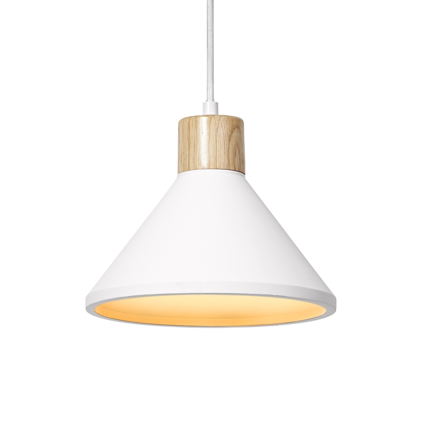 Ledvance - Lestenec na vrvici DECOR PLASTER 1xE27/25W/230V pr. 22 cm mavec bela