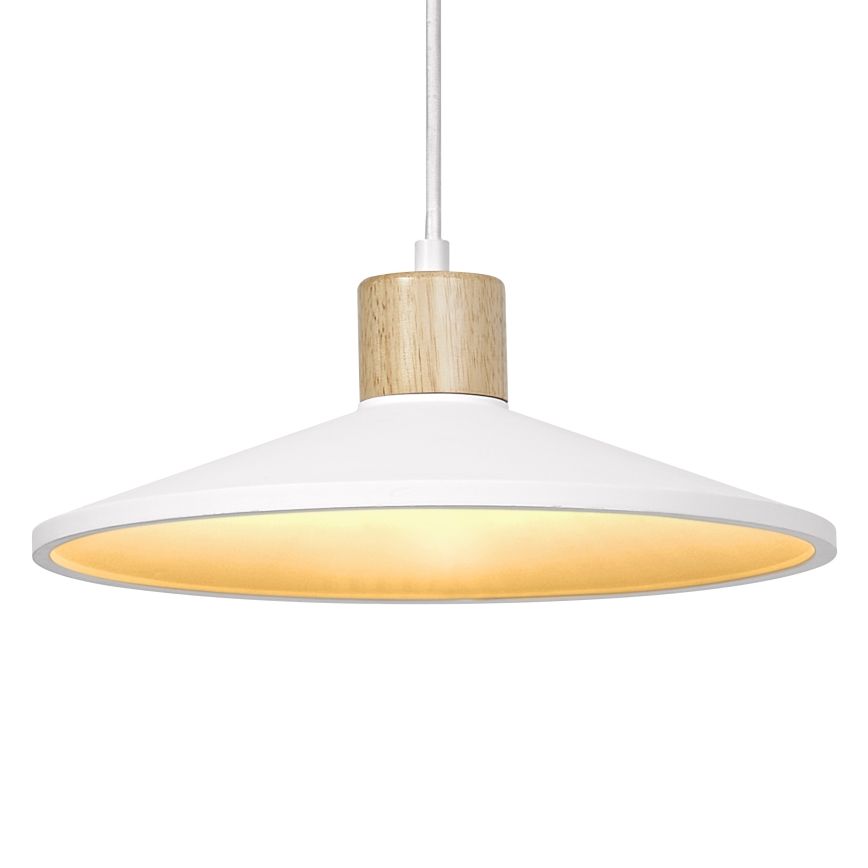 Ledvance - Lestenec na vrvici DECOR PLASTER 1xE27/25W/230V pr. 32 cm mavec bela