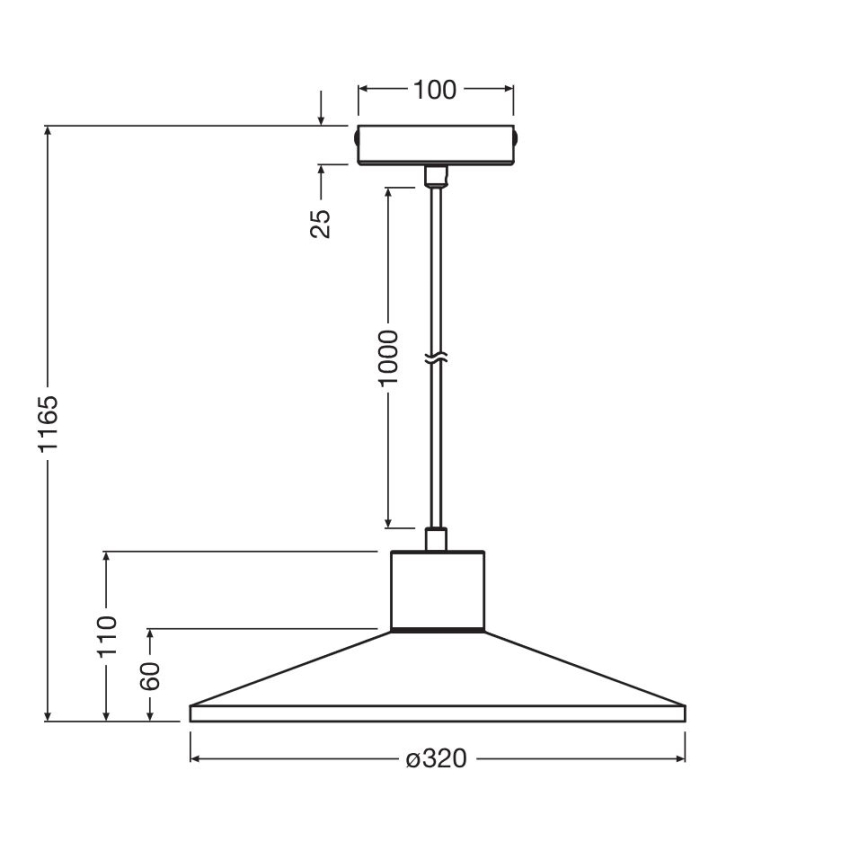 Ledvance - Lestenec na vrvici DECOR PLASTER 1xE27/25W/230V pr. 32 cm mavec bela