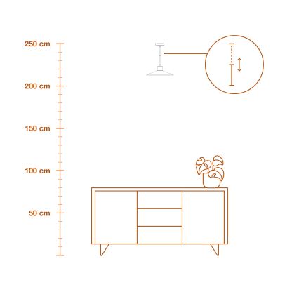 Ledvance - Lestenec na vrvici DECOR PLASTER 1xE27/25W/230V pr. 32 cm mavec bela