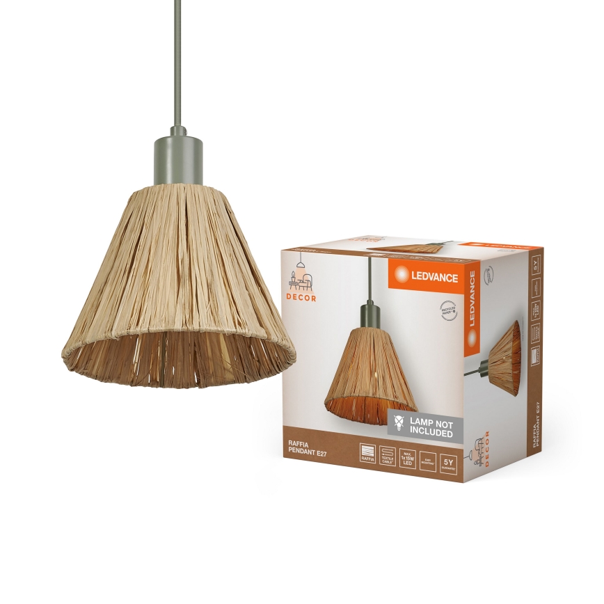 Ledvance - Lestenec na vrvici DECOR RAFFIA 1xE27/15W/230V
