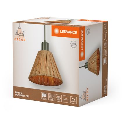 Ledvance - Lestenec na vrvici DECOR RAFFIA 1xE27/15W/230V