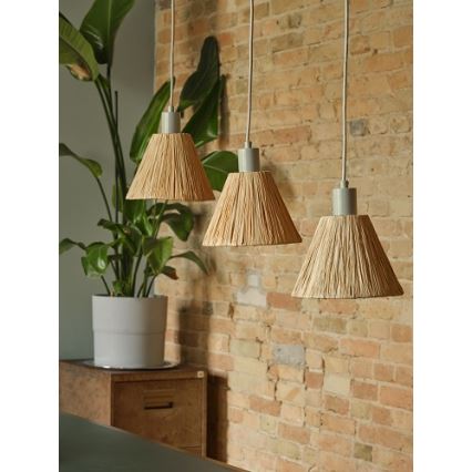 Ledvance - Lestenec na vrvici DECOR RAFFIA 3xE27/15W/230V raffia bast