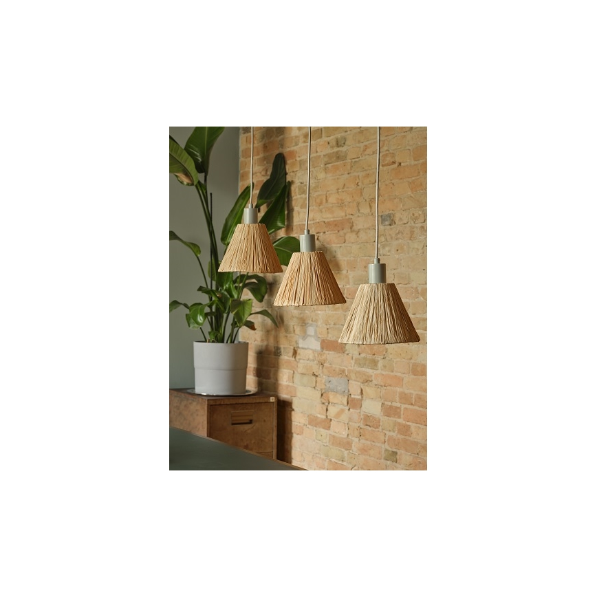 Ledvance - Lestenec na vrvici DECOR RAFFIA 3xE27/15W/230V raffia bast