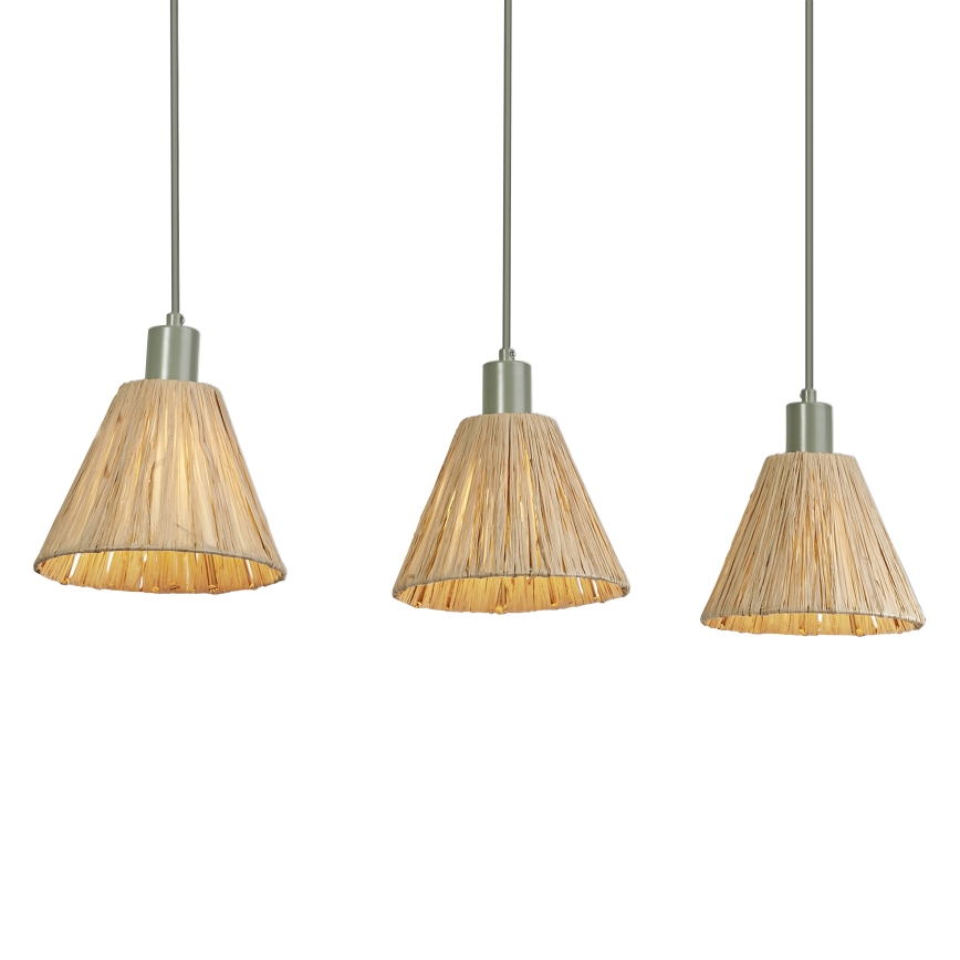 Ledvance - Lestenec na vrvici DECOR RAFFIA 3xE27/15W/230V raffia bast