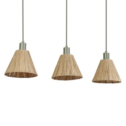 Ledvance - Lestenec na vrvici DECOR RAFFIA 3xE27/15W/230V raffia bast