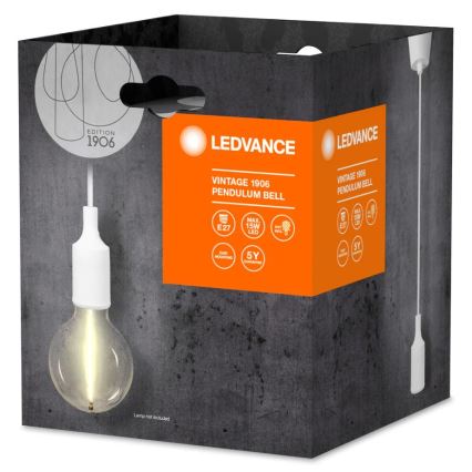 Ledvance - Lestenec na vrvici PENDULUM BELL 1xE27/15W/230V bela