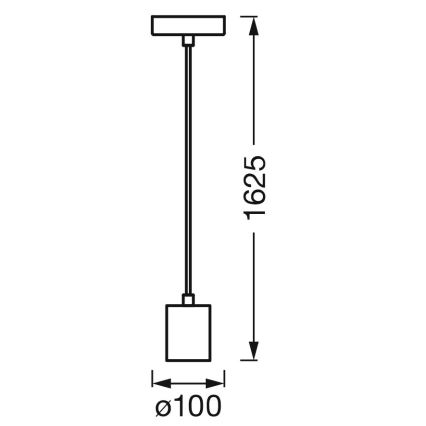 Ledvance - Lestenec na vrvici PENDULUM ROBBIN 1xE27/15W/230V črna