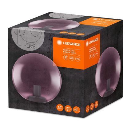 Ledvance - Namizna svetilka BUBBLE 1xE27/40W/230V roza