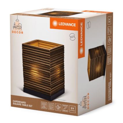 Ledvance - Namizna svetilka DECOR CARDBOARD 1xE27/15W/230V 20x20 cm