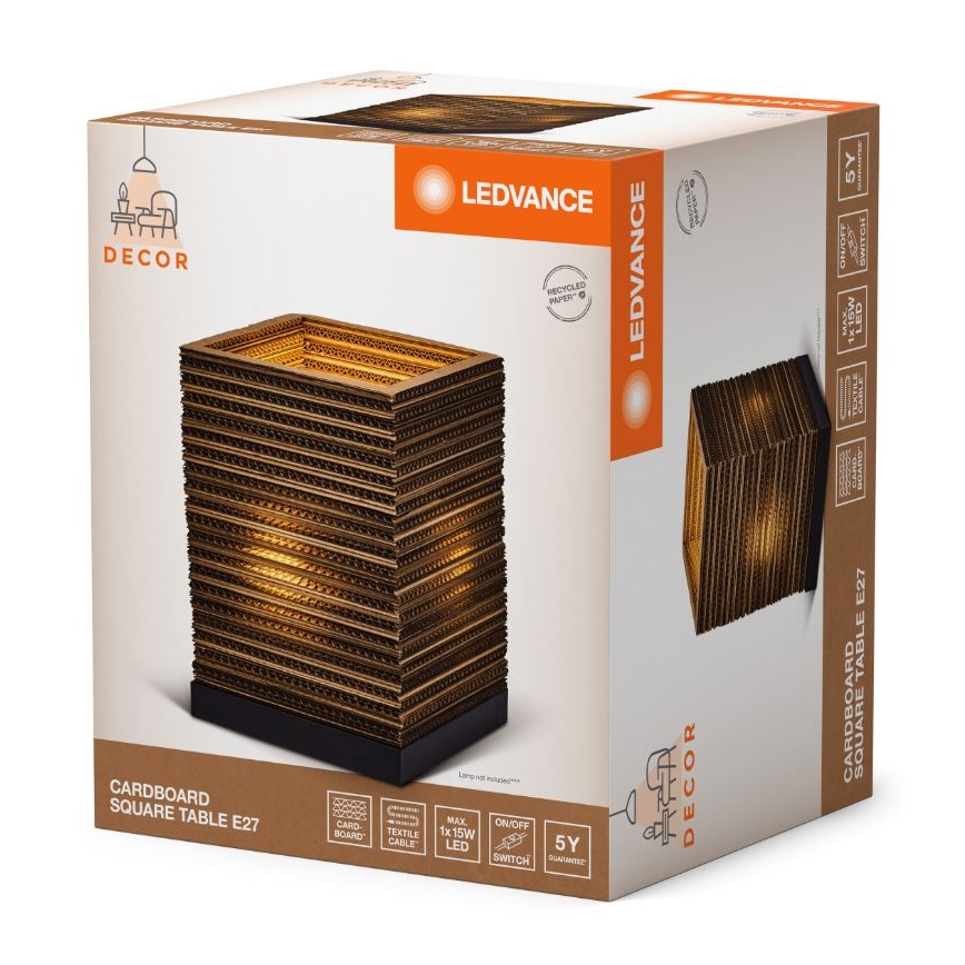 Ledvance - Namizna svetilka DECOR CARDBOARD 1xE27/15W/230V 20x20 cm