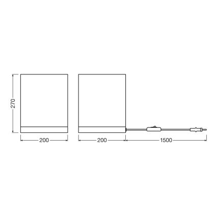 Ledvance - Namizna svetilka DECOR CARDBOARD 1xE27/15W/230V 20x20 cm