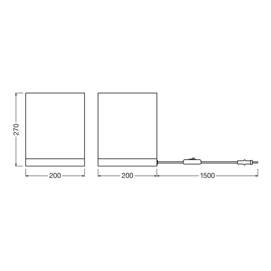 Ledvance - Namizna svetilka DECOR CARDBOARD 1xE27/15W/230V 20x20 cm