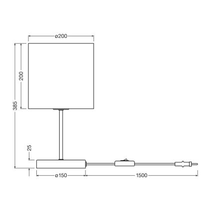 Ledvance - Namizna svetilka DECOR CARDBOARD 1xE27/15W/230V pr. 20 cm