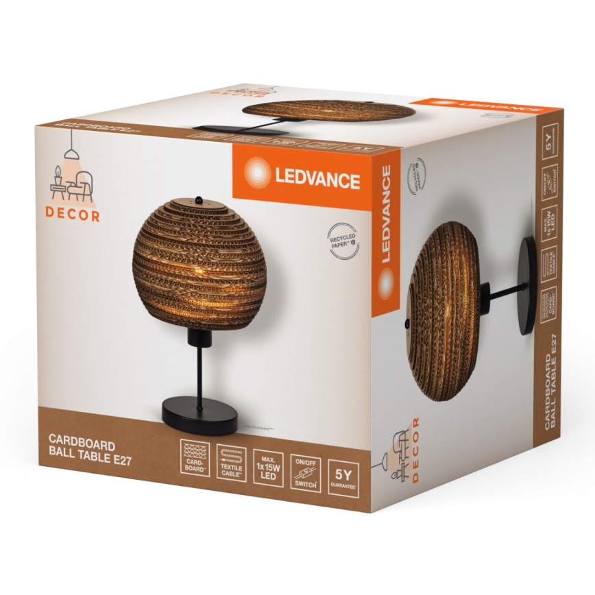 Ledvance - Namizna svetilka DECOR CARDBOARD 1xE27/15W/230V pr. 26 cm